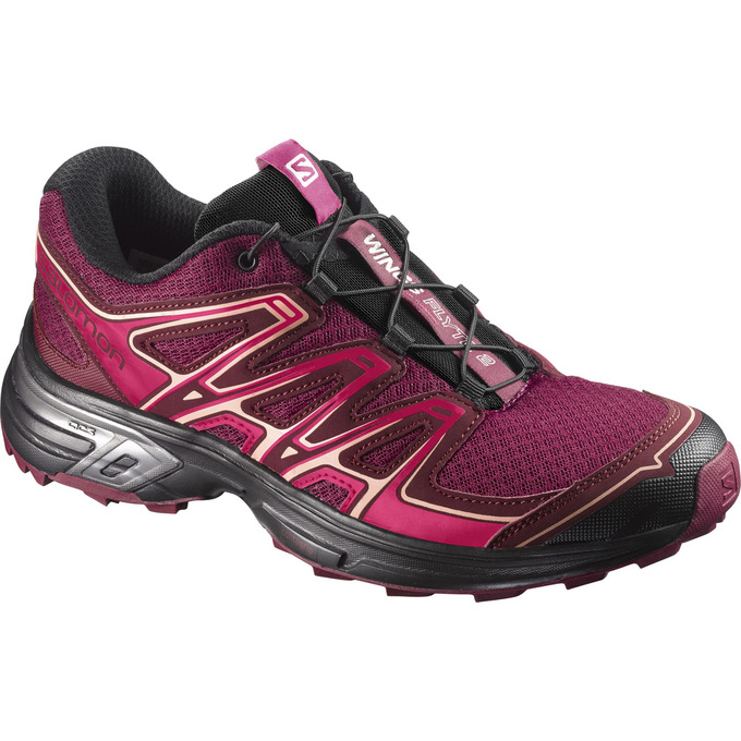 Salomon Singapore Womens Trail Running Shoes - WINGS FLYTE 2 W Dark Pink | 56097-XVOA